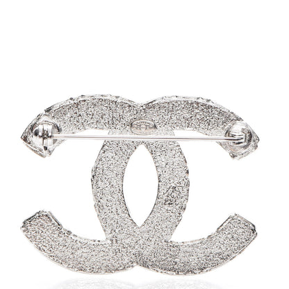 Chanel Swarovski Crystal CC Brooch Silver 3 of 5