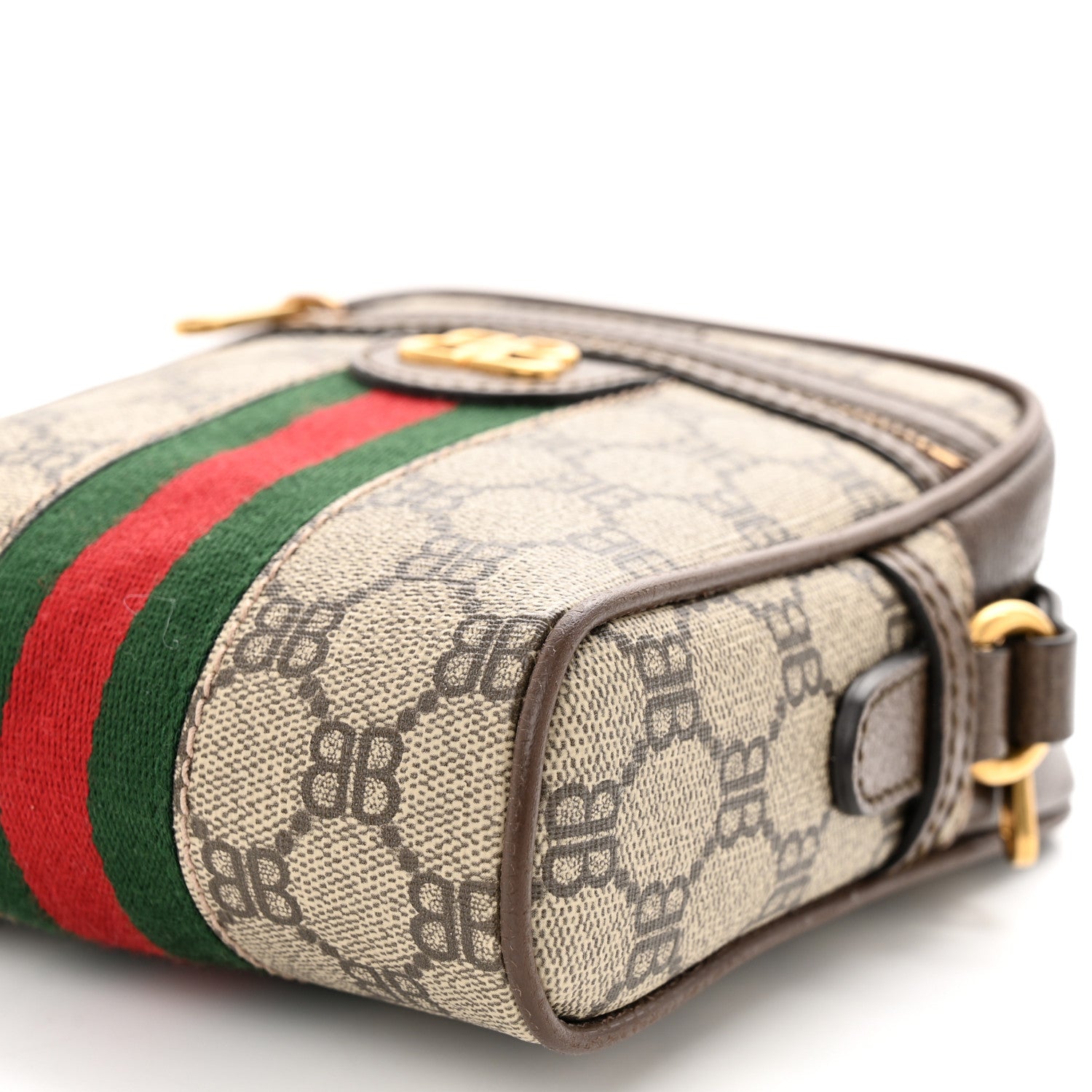 Gucci X BALENCIAGA Supreme Monogram Web Mini Ophidia Messenger Beige Ebony 10 of 10