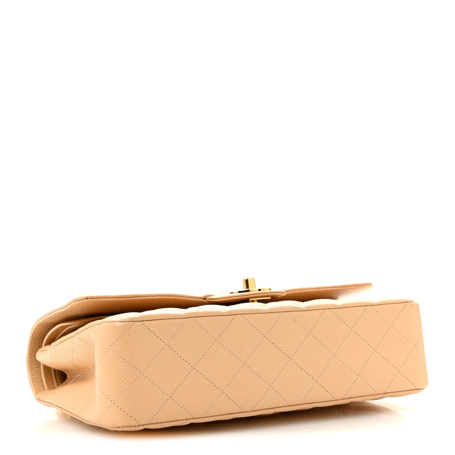 Chanel Caviar Quilted Medium Double Flap Beige 4 of 12