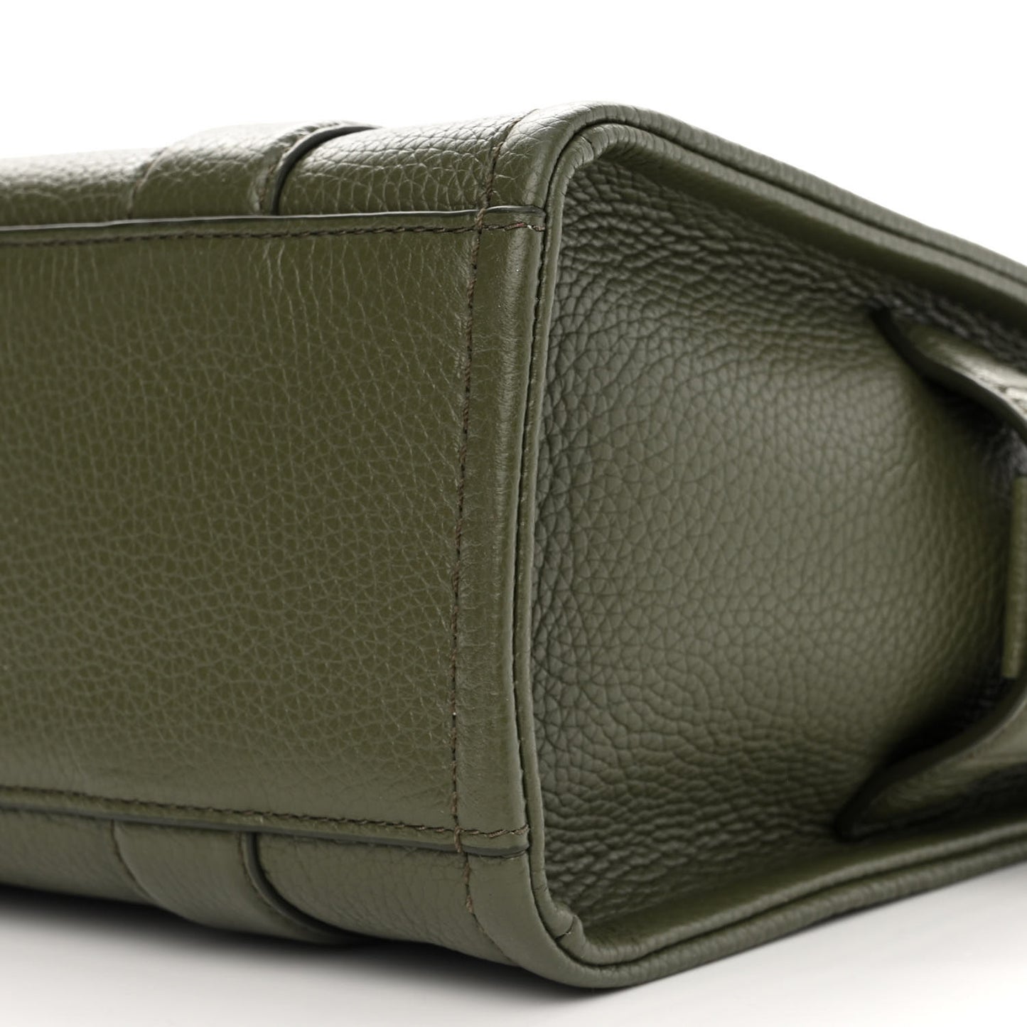 Grained Calfskin Small The Tote Bag Bronze Green