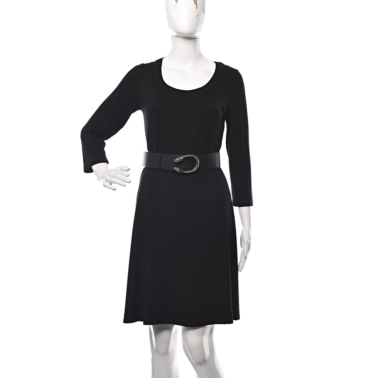 Moon Calfskin Nickel Dionysus Belt 85 34 Black