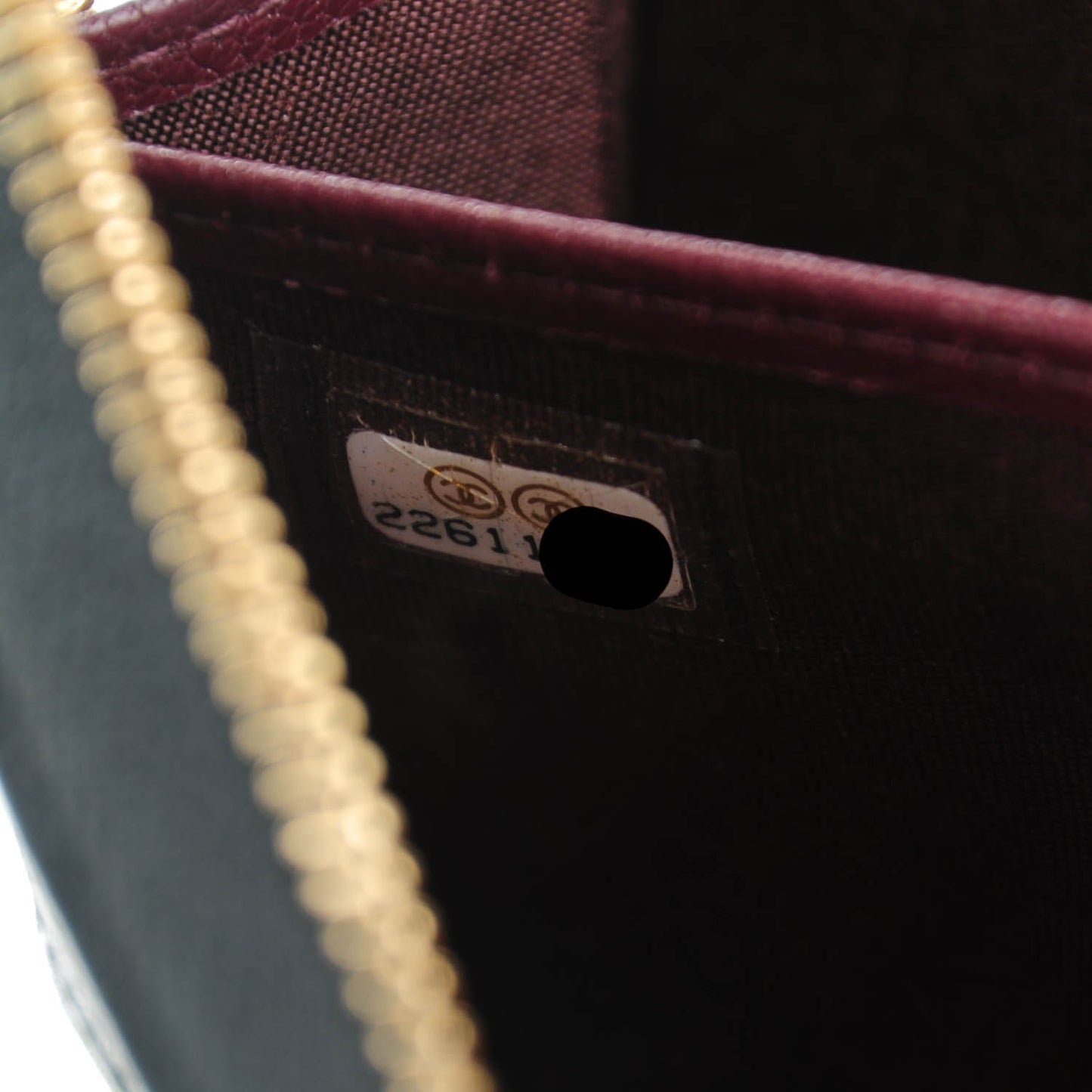 Sheepskin Quilted Mademoiselle Vintage Zip Around Wallet Black