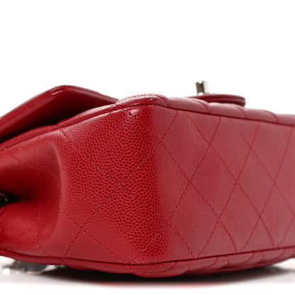 Chanel Caviar Quilted Mini Rectangular Flap Red 9 of 10