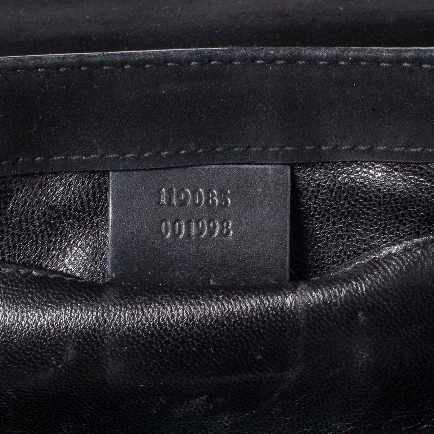 Gucci Suede Studded Horsebit Clutch Bag Black 8 of 10