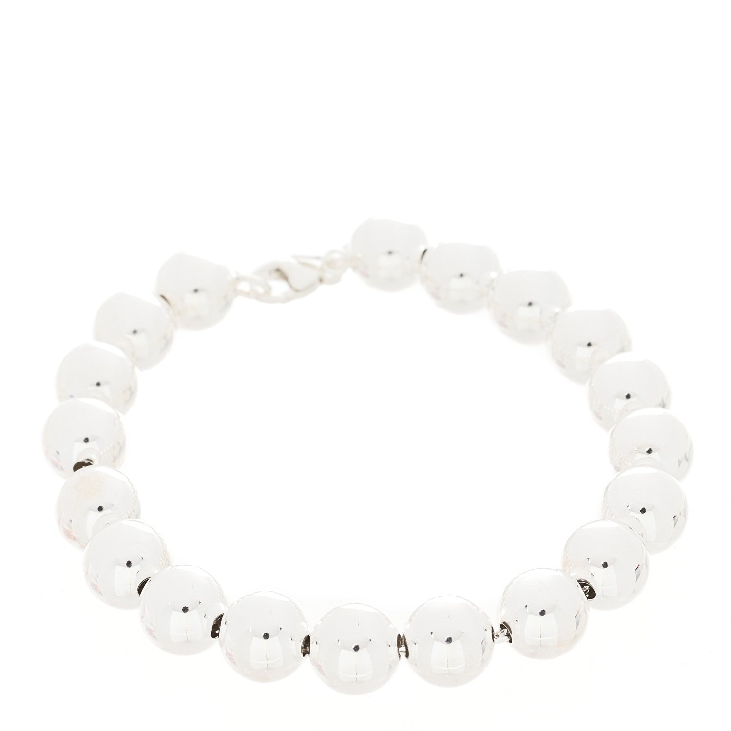 Tiffany Sterling Silver 10mm HardWear Ball Bracelet 1 of 5