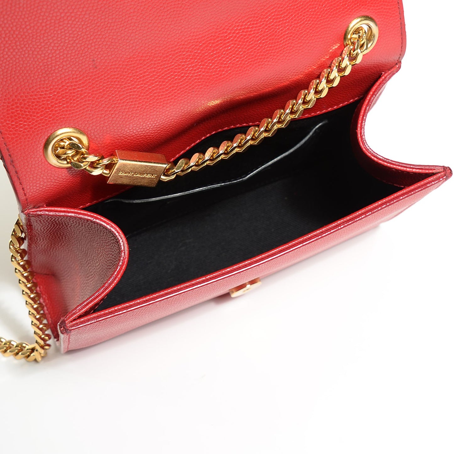 Grain De Poudre Small Classic Monogram Satchel Red