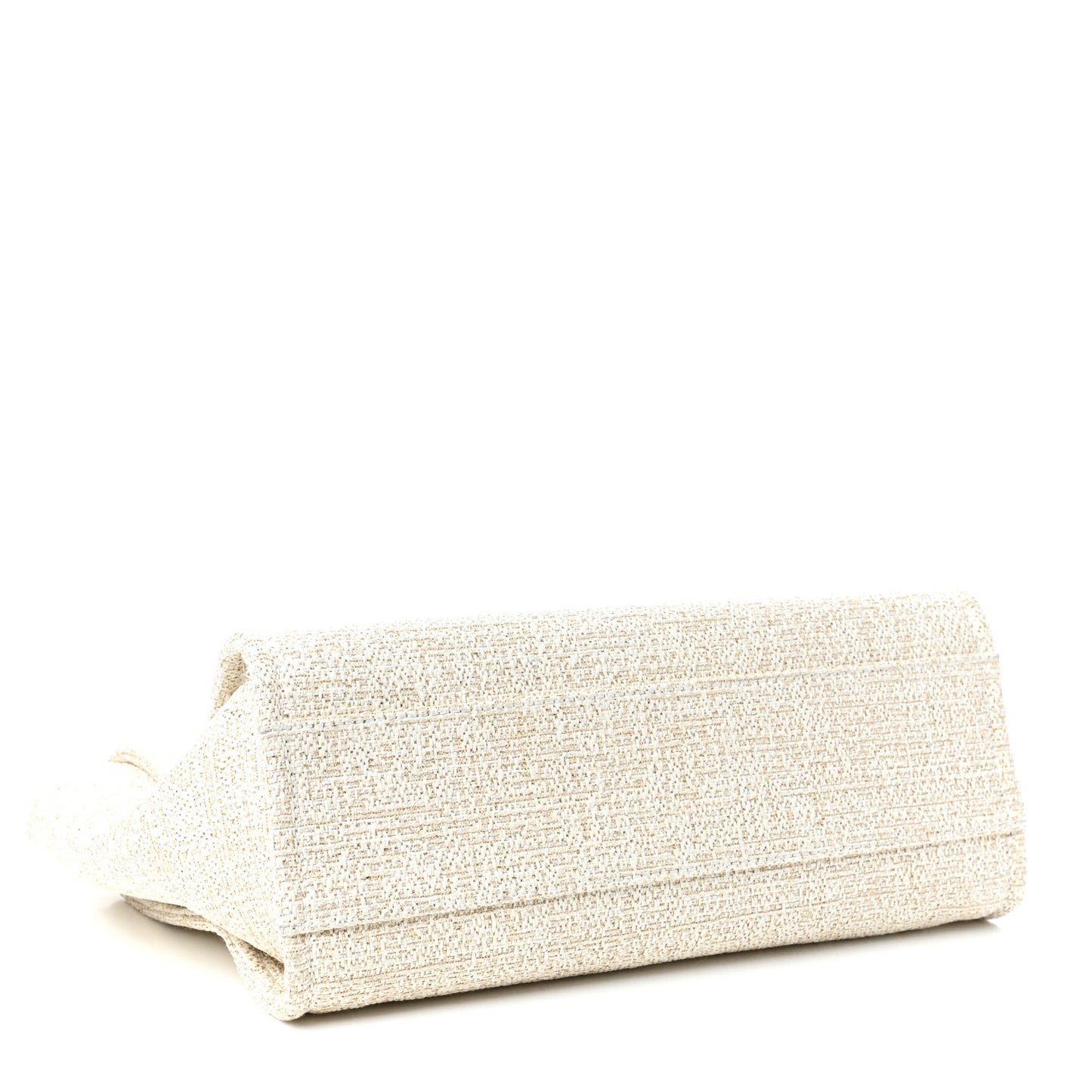 Lurex Boucle Small Deauville Tote White