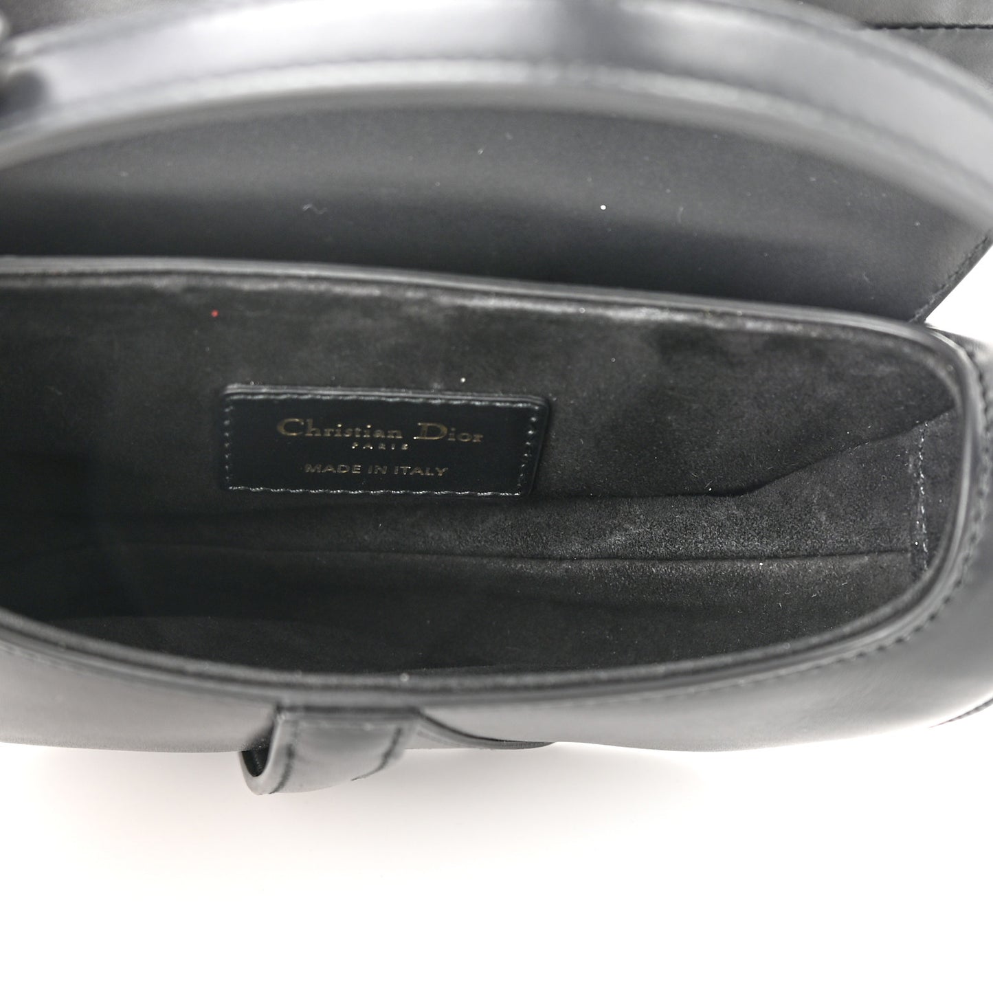 Calfskin Mini Saddle Bag Black