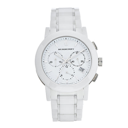 Burberry Stainless Steel Ceramic 38mm Chronograph Quartz Watch White BU9080 1 of 8