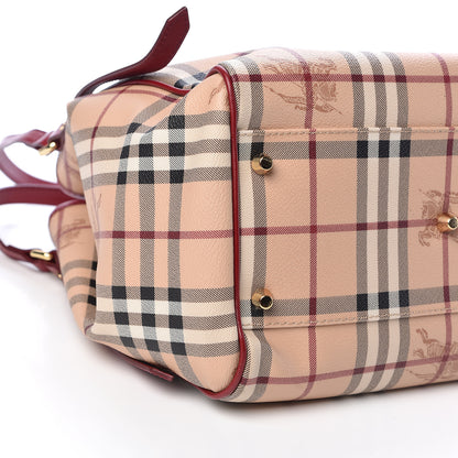 Burberry Haymarket Check Small Canterbury Tote Military Red 9 of 10