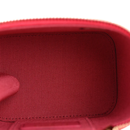 Chanel Caviar Quilted Mini Vanity Case With Chain Dark Pink 5 of 10