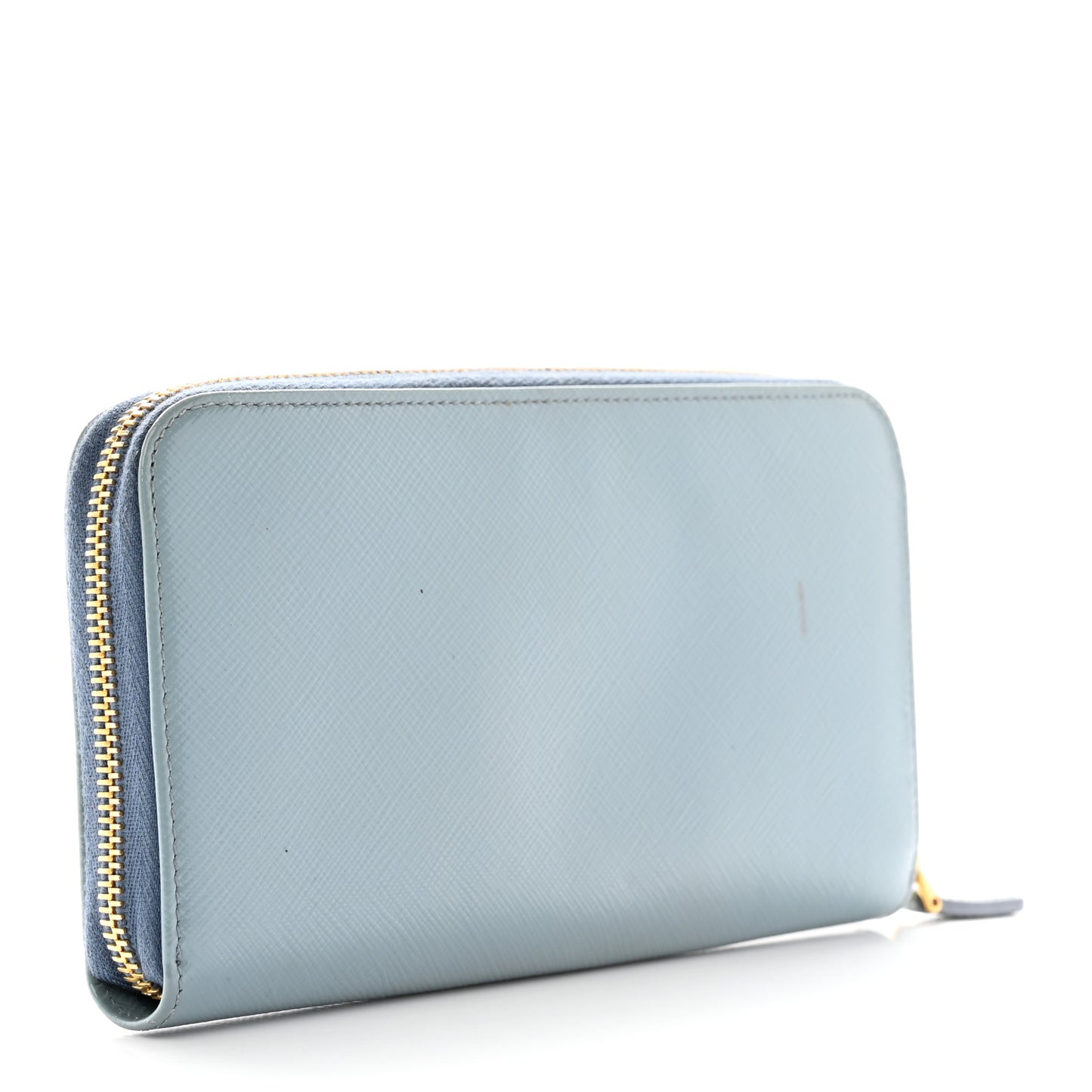 Saffiano Vernice Fiocco Bow Zip Around Wallet Fiordaliso