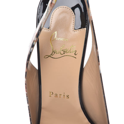 Christian Louboutin Patent Bazin Private Number 100 Pumps 38 Black 7 of 8