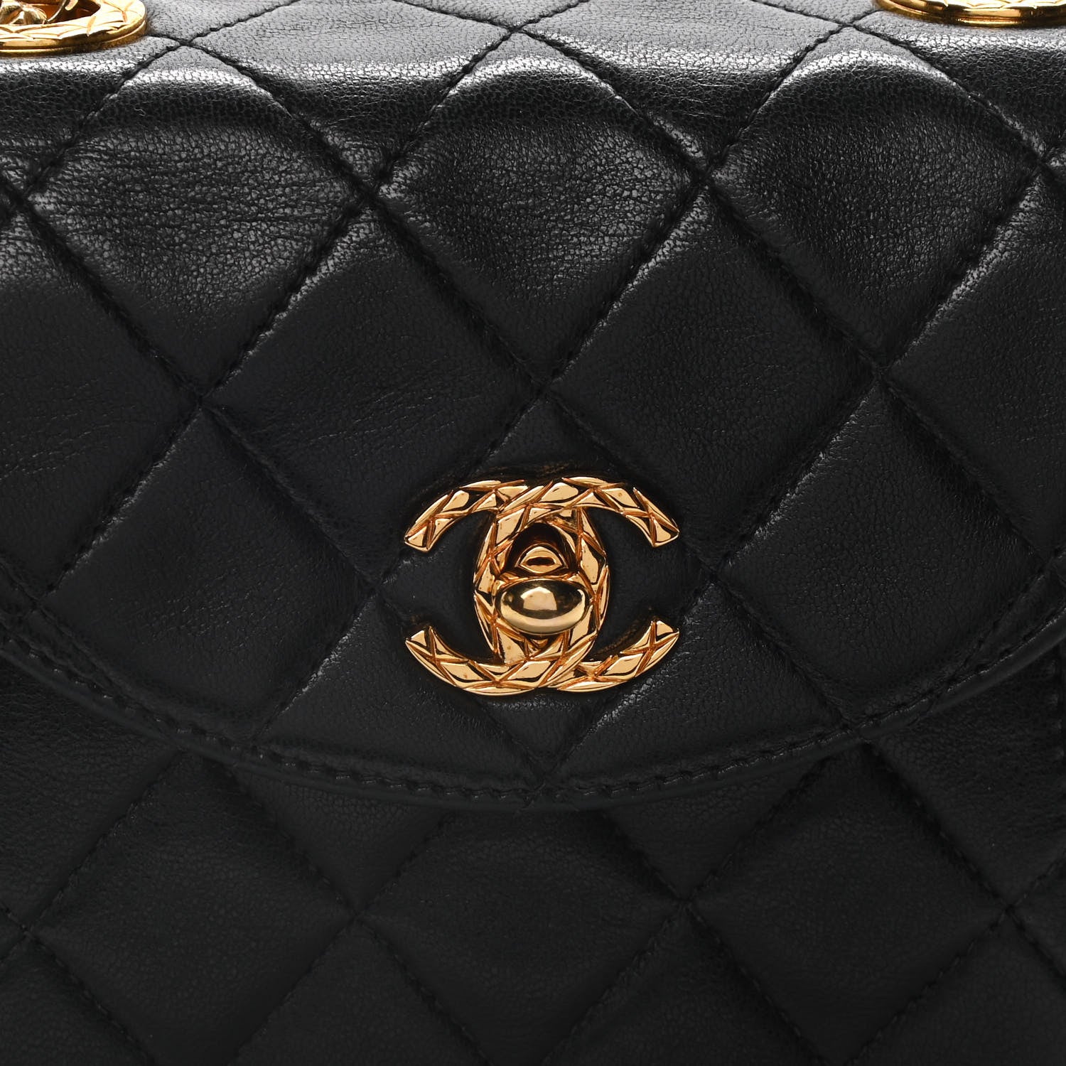Chanel Lambskin Quilted Mini Square Flap Black 8 of 11