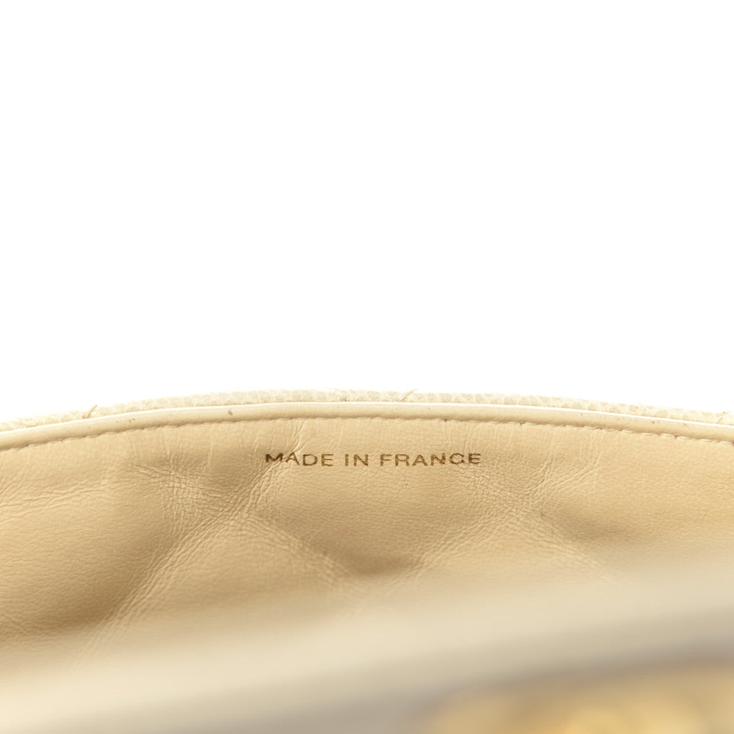 Caviar Quilted Medium Single Flap Ivory