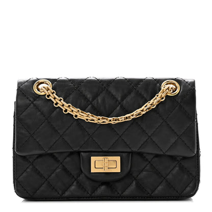 Chanel Aged Calfskin Quilted 2.55 Reissue Mini Flap Black 1 of 10