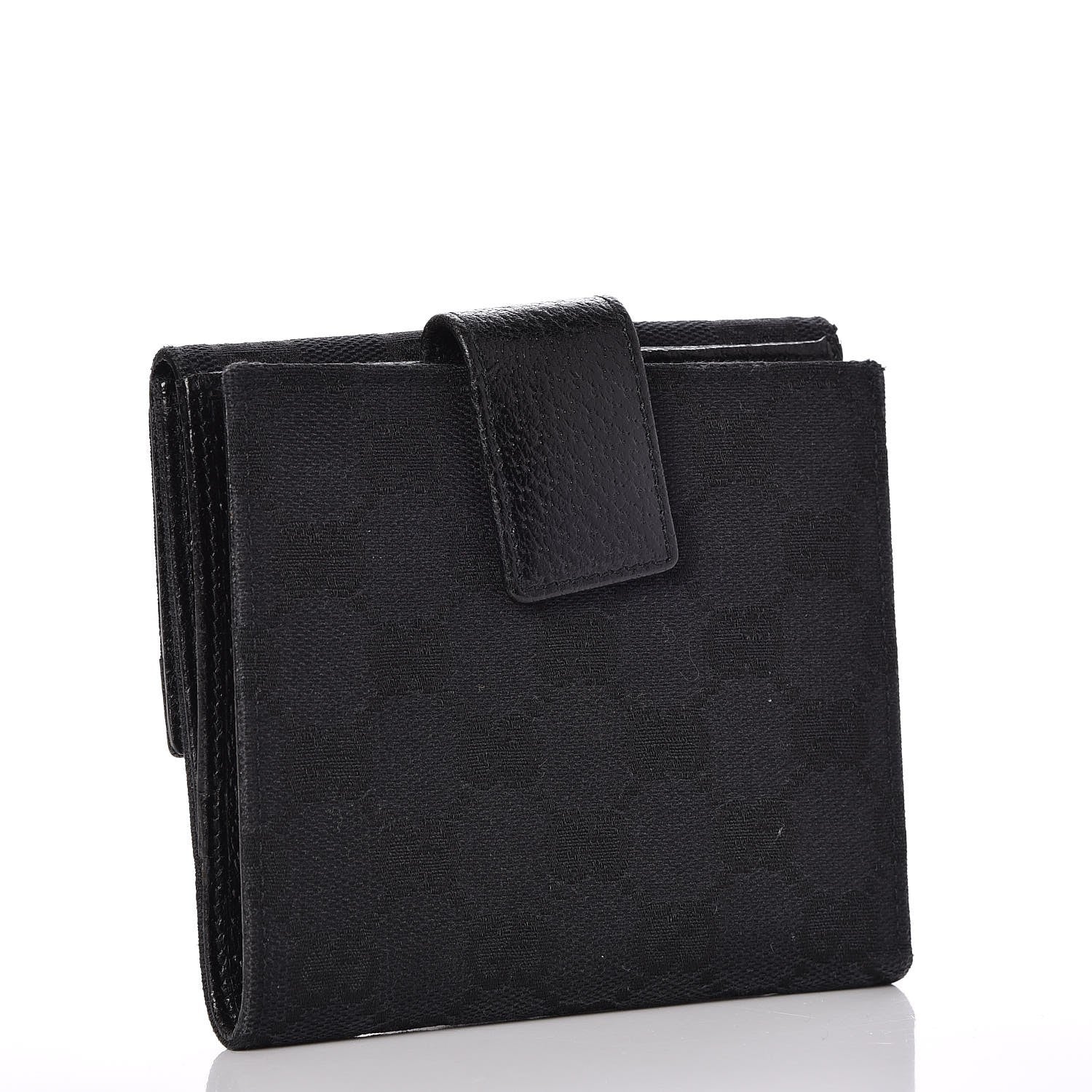 Gucci Monogram Studded French Flap Wallet Black 3 of 7