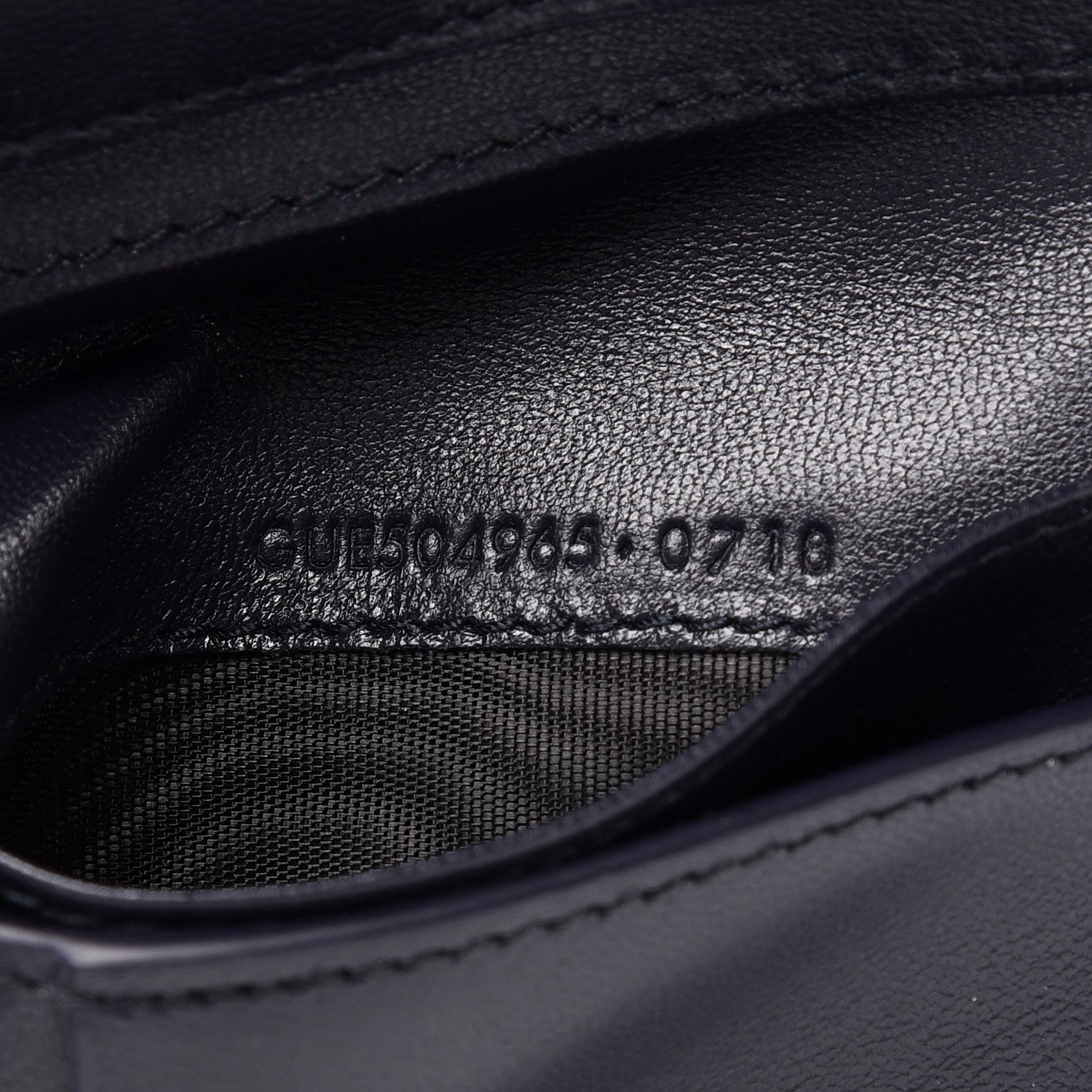 Saint Laurent Lambskin Y Quilted Monogram Compact Loulou Wallet Navy 7 of 7