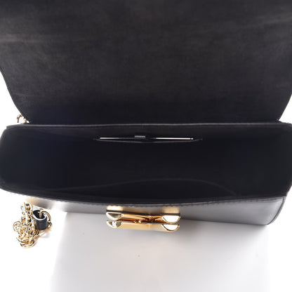Louis Vuitton Veau Satin Monogram Twist Shoulder Bag MM Black 5 of 7
