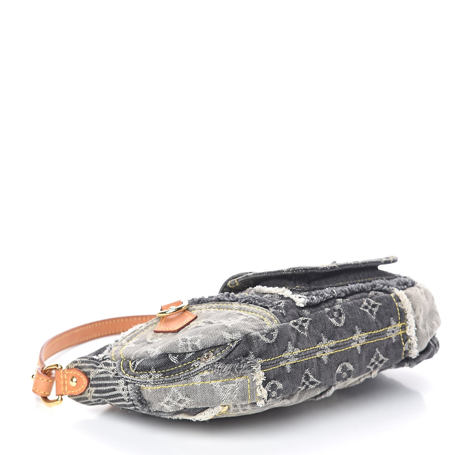 Denim Patchwork Pouchy Grey