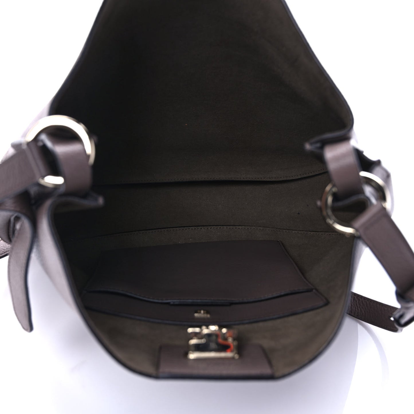 Calfskin Reverse Hobo Gray
