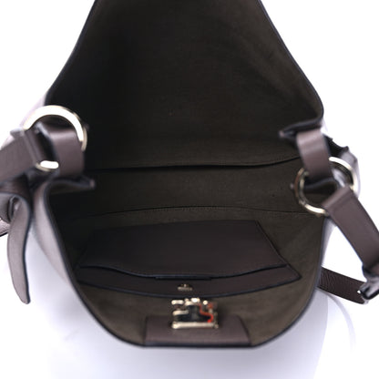 Salvatore Ferragamo Calfskin Reverse Hobo Gray 5 of 8