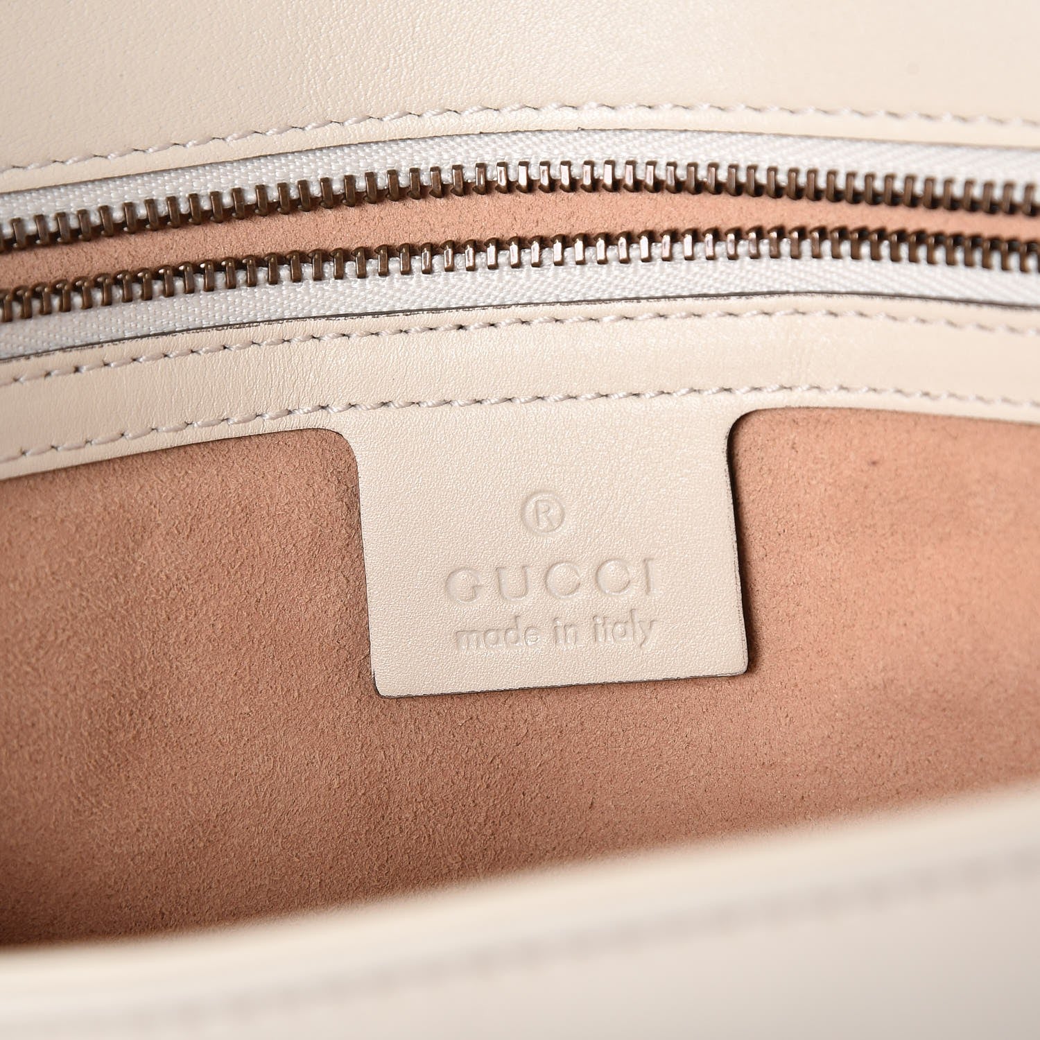Gucci Calfskin Matelasse Medium GG Marmont Shoulder Bag White 5 of 6