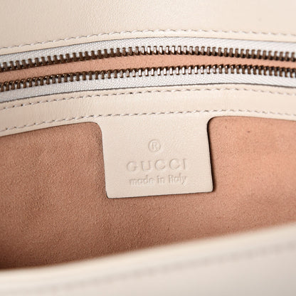 Gucci Calfskin Matelasse Medium GG Marmont Shoulder Bag White 5 of 6