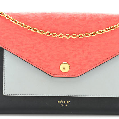 Celine Liege Calfskin Tri-Color Large Pocket Flap On Chain Multicolor 8 of 10