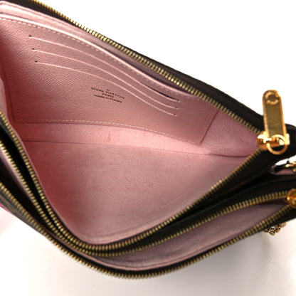 Louis Vuitton Monogram 2020 Christmas Animation Big Wheel Double Zip Pochette Rose Ballerine 5 of 13