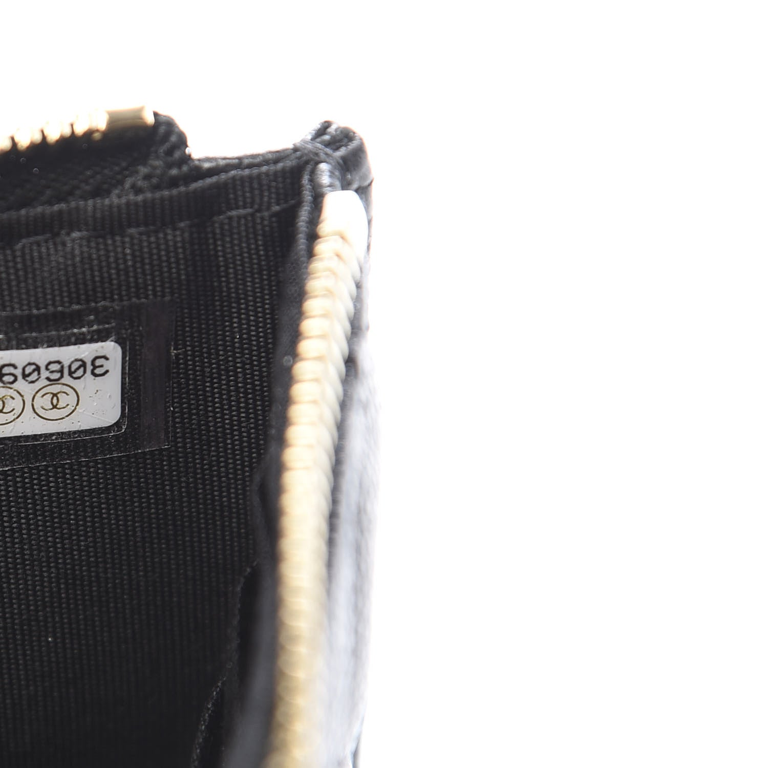 Chanel Caviar Quilted French New Wave Flat Wallet Pouch Black 7 of 8