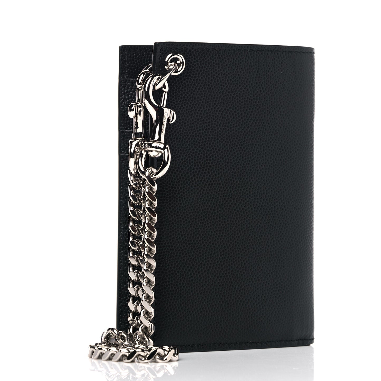 Grain De Poudre North South Chain Wallet Black