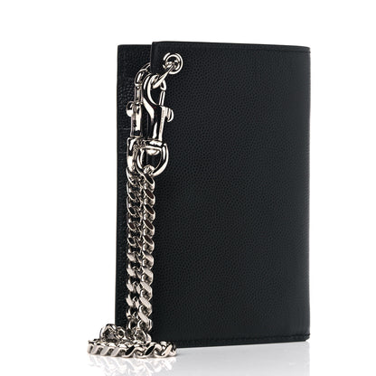 Saint Laurent Grain De Poudre North South Chain Wallet Black 2 of 7
