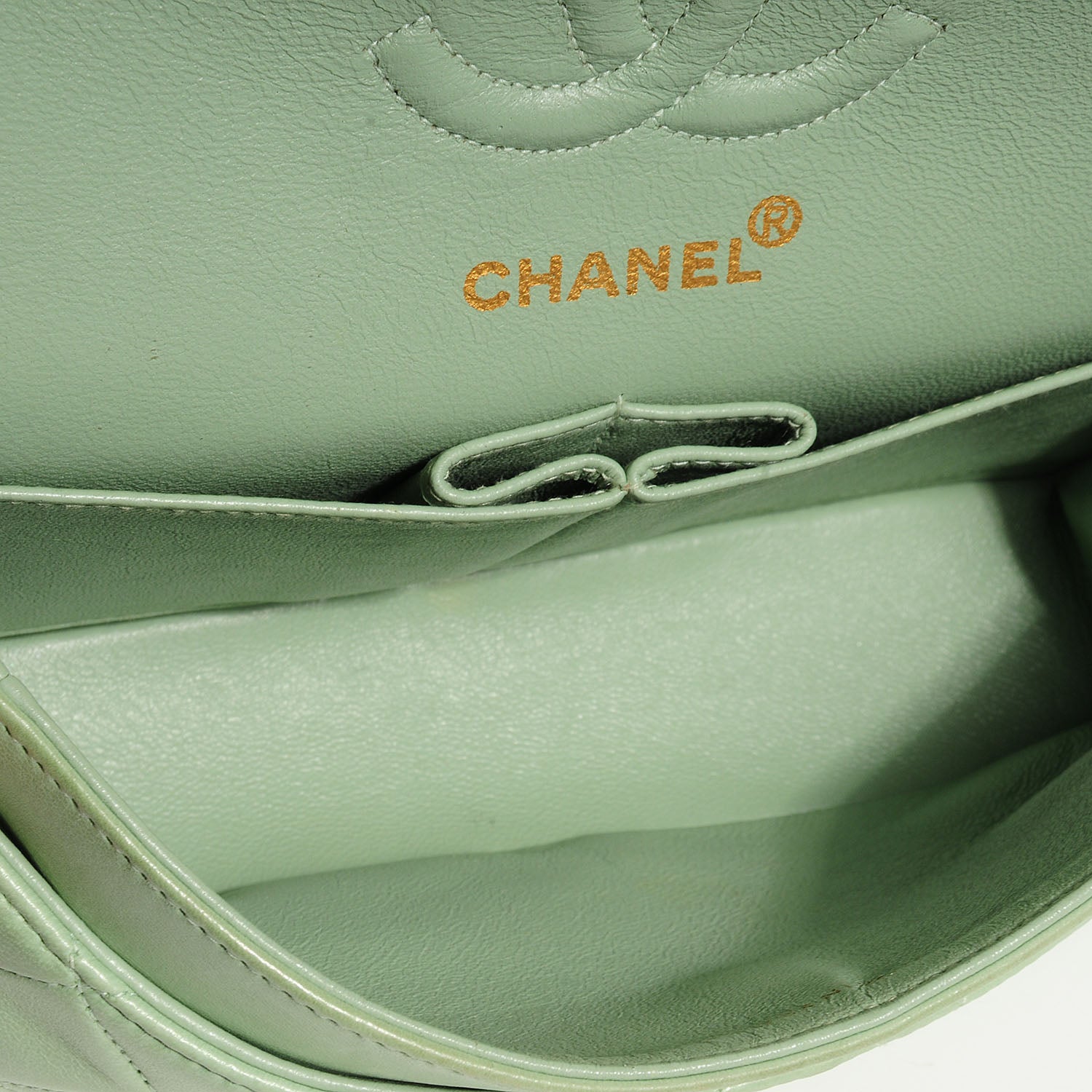 Chanel Lambskin Small Double Flap Light Green 5 of 9