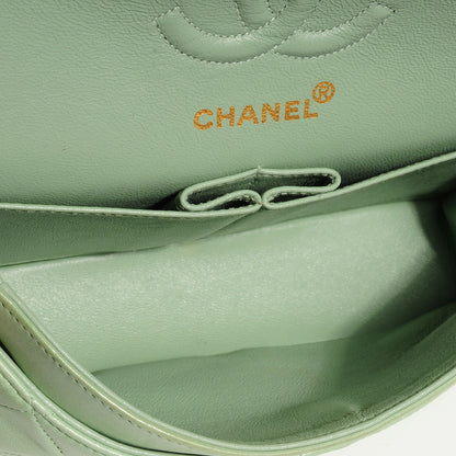 Chanel Lambskin Small Double Flap Light Green 5 of 9