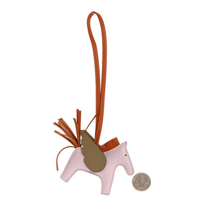 Hermes Milo Lambskin Grigri Rodeo Pegase Horse Bag Charm PM Mauve Pale Pain D'epice Beige Marfa 2 of 5