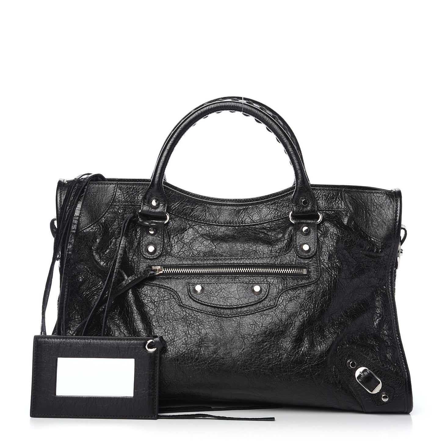 Agneau Classic Silver Hardware City Black