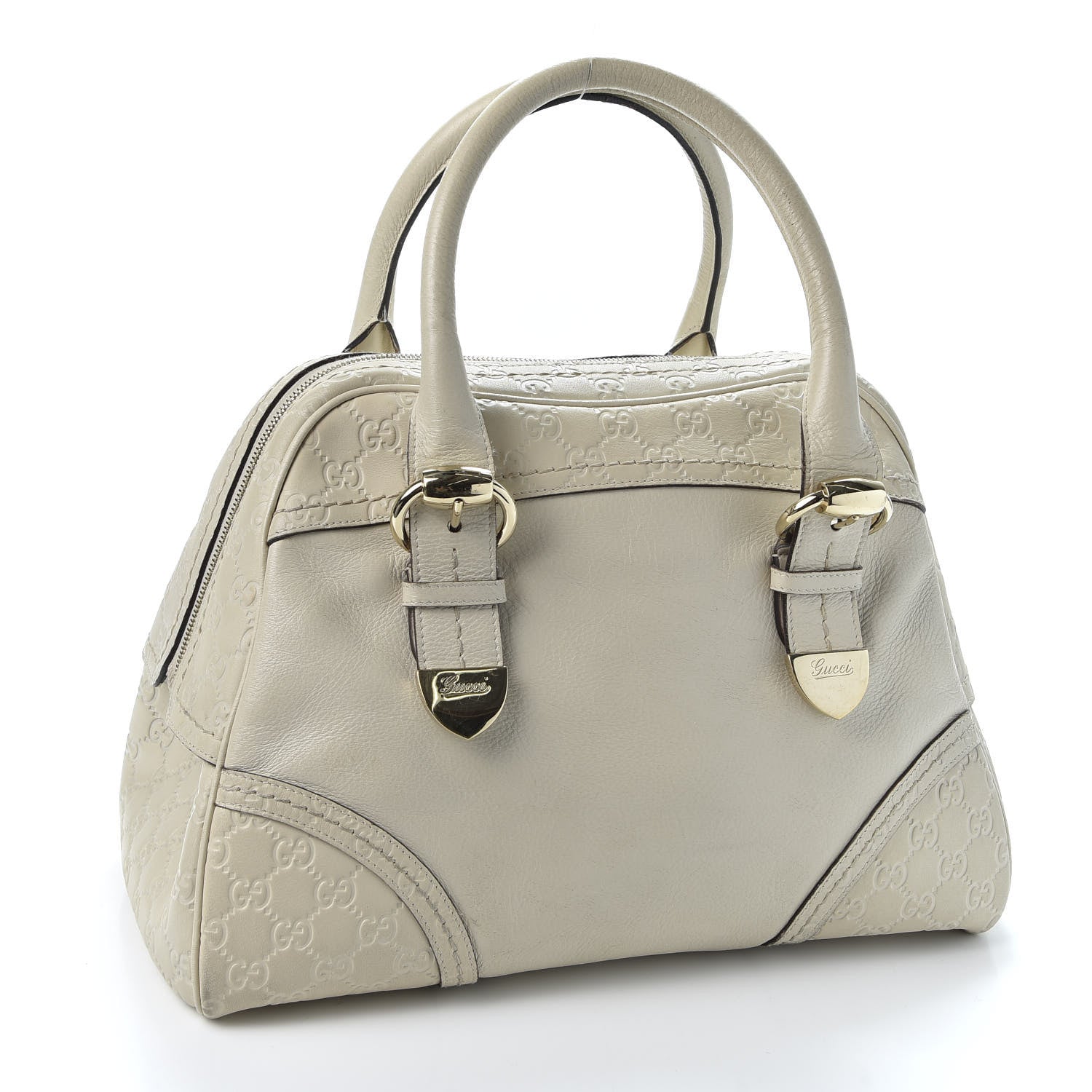 Gucci Guccissima Signoria Large Dome Bag Off White 2 of 11