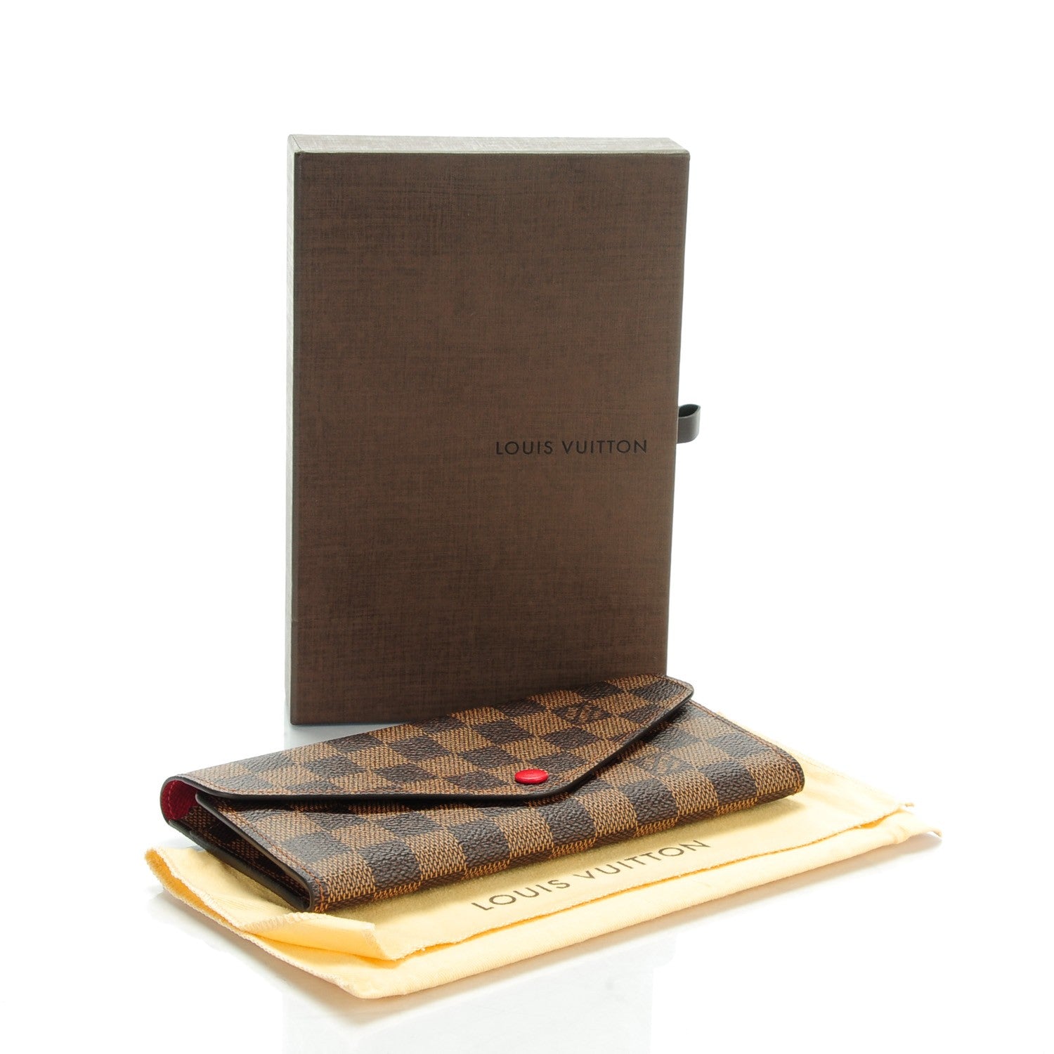 Louis Vuitton Damier Ebene Josephine Wallet Red 4 of 7