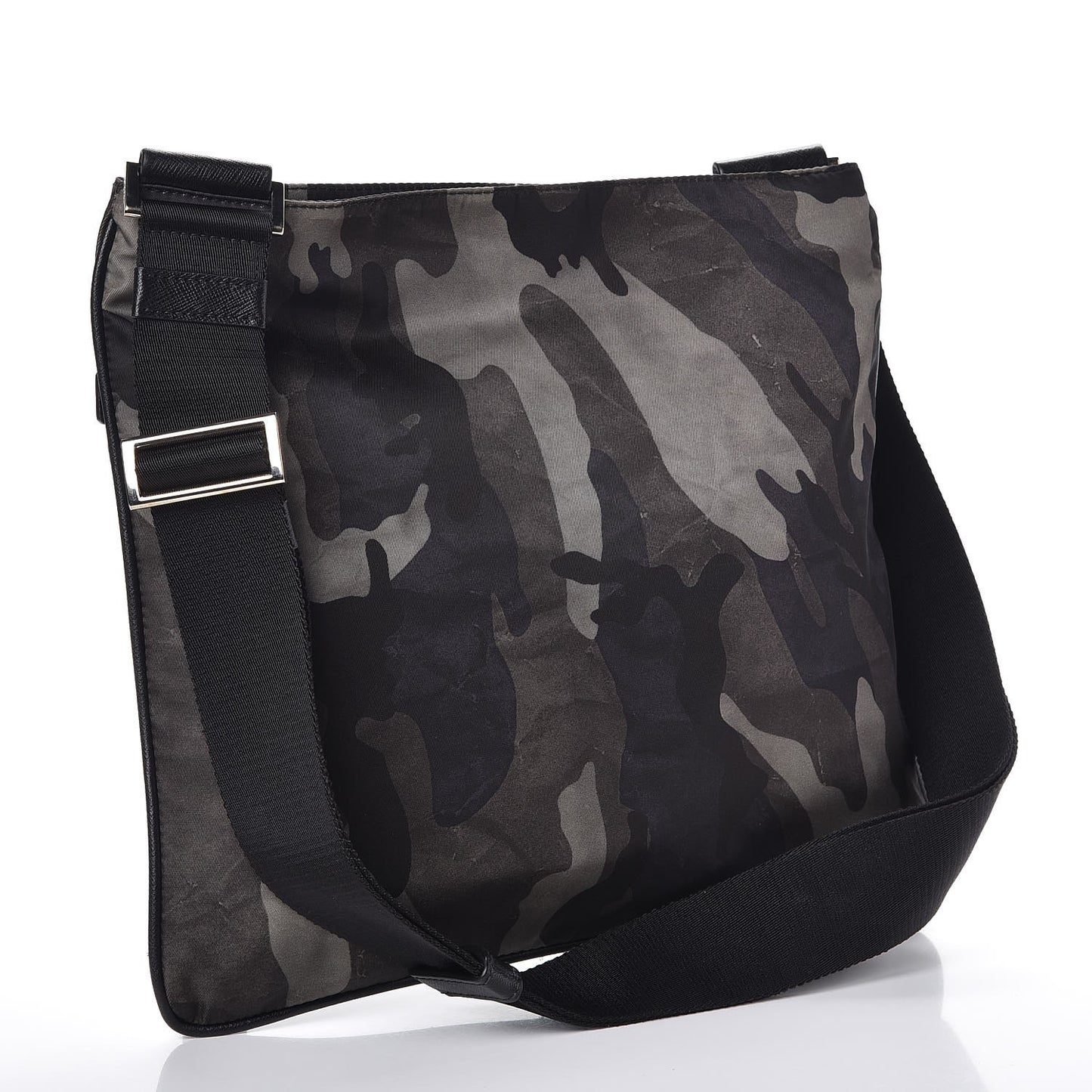 Tessuto Nylon Camouflage Flat Messenger Fumo