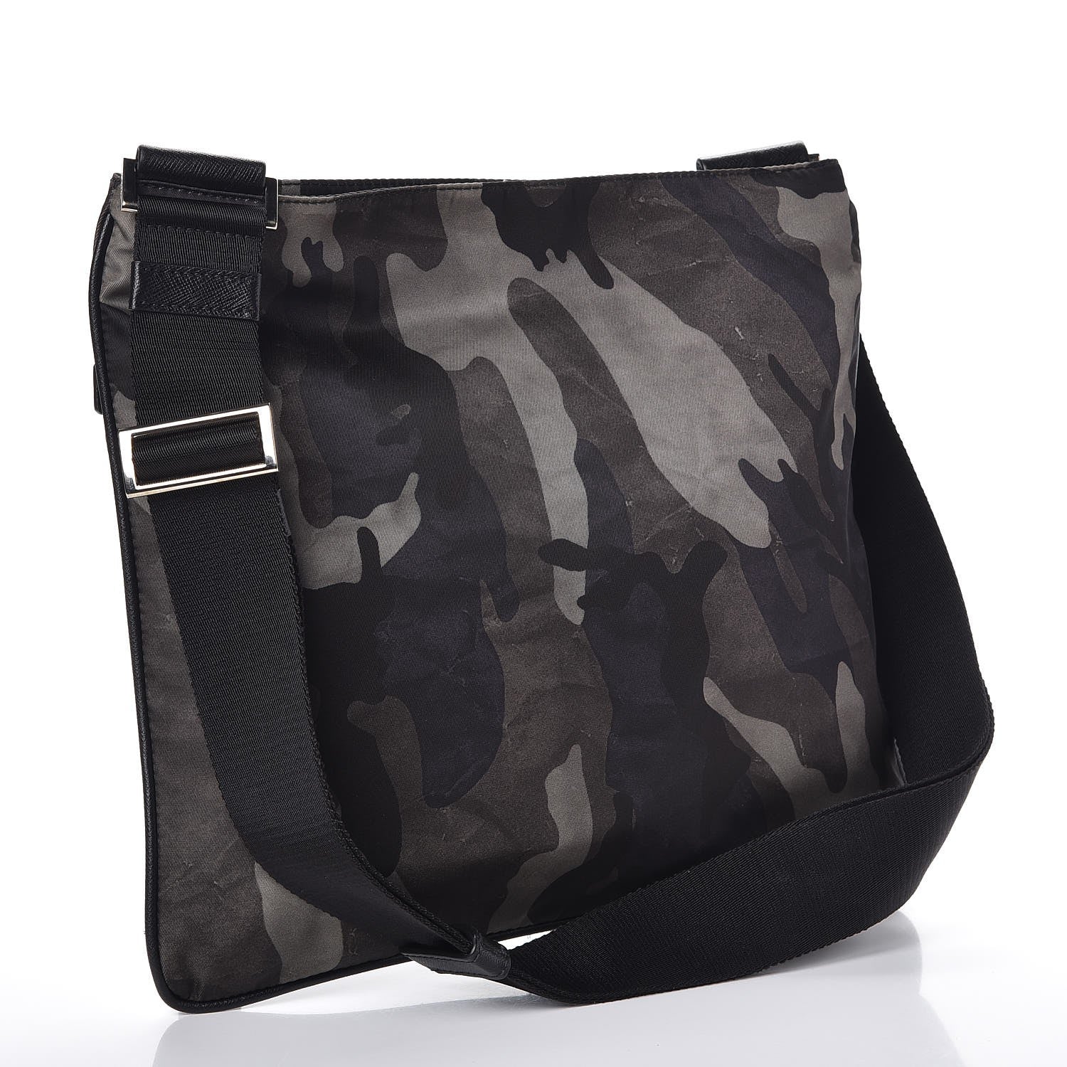 Prada Tessuto Nylon Camouflage Flat Messenger Fumo 3 of 10
