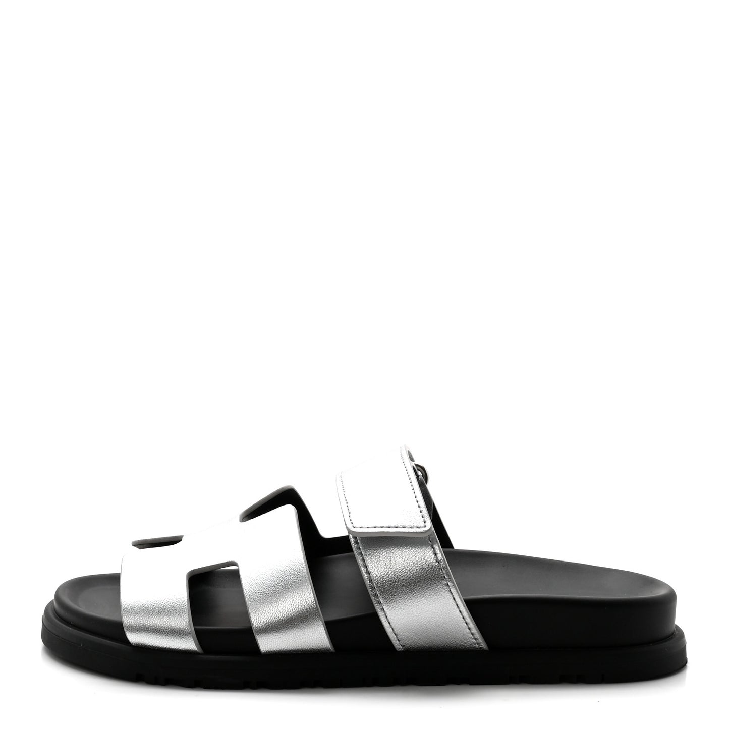 Metallic Goatskin Womens Chypre Sandals 36 Argent
