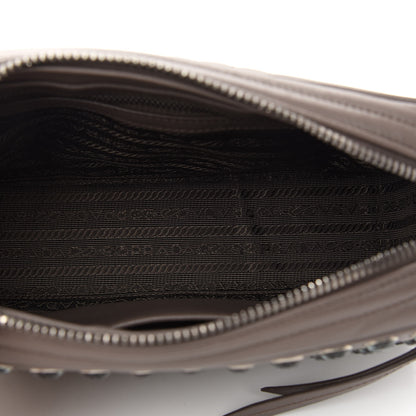 Prada Soft Calfskin Crystal Impunture Camera Bag Bambu 4 of 7