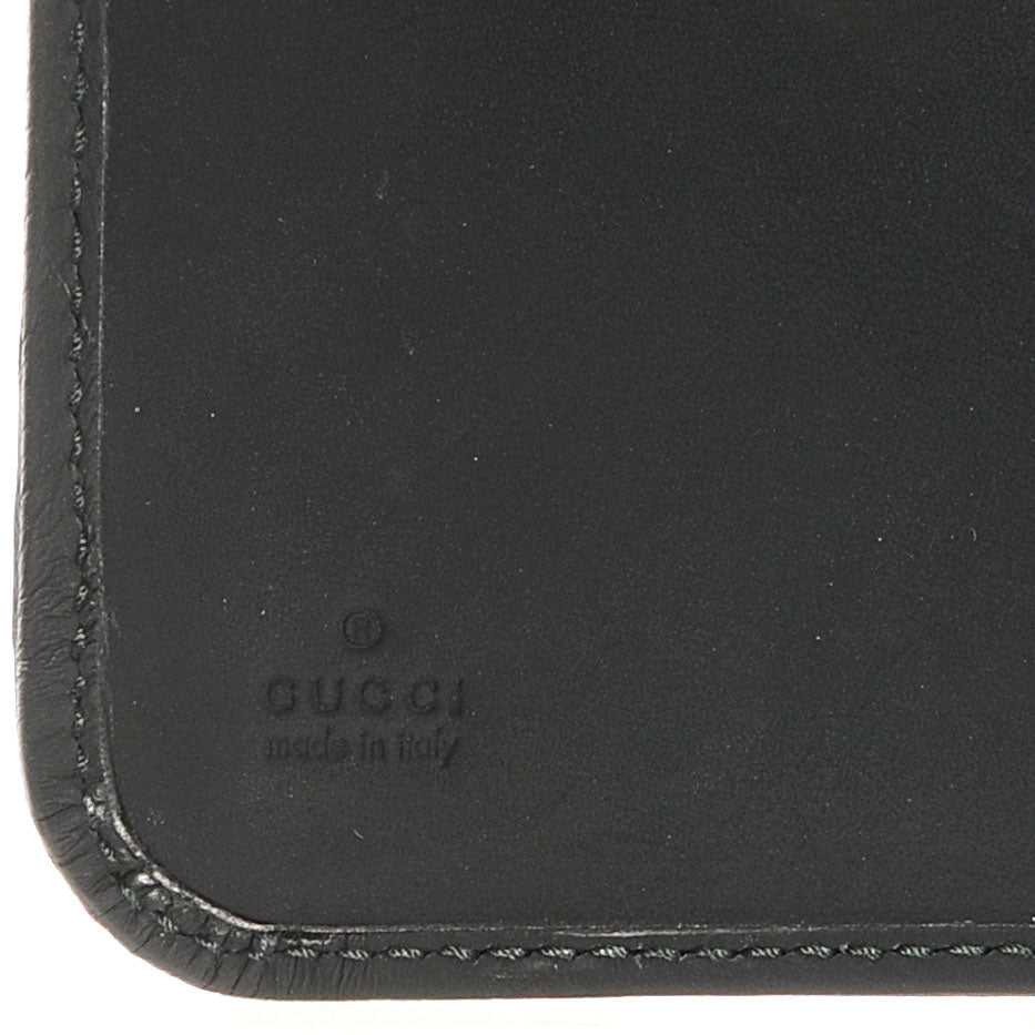 Rubberized Leather Guccissima Ipad Case W Fold Over Stand Black