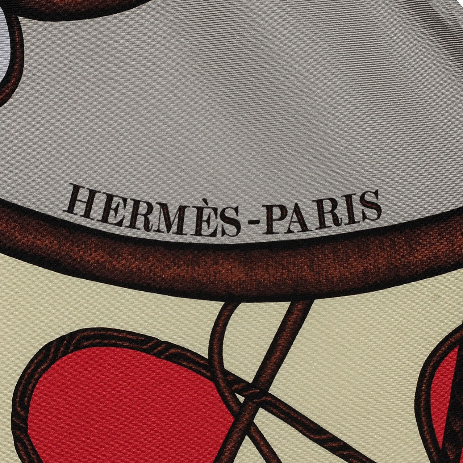 Hermes Silk Soie Coup De Fouet Scarf 90 Noir Etoupe Gris 4 of 7