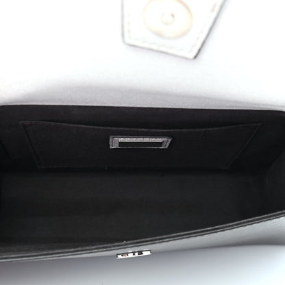 Fendi Vitello Elite Flamingo Colorblock Mini Demi Jour Shoulder Bag White Grey 7 of 9