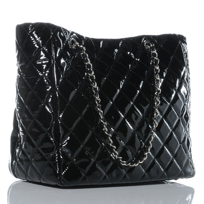 Chanel Patent Quilted Chic and Glitter Large Tote Black 3 of 7