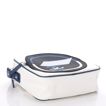 Chanel Nylon Rubber Messenger White Blue 4 of 8