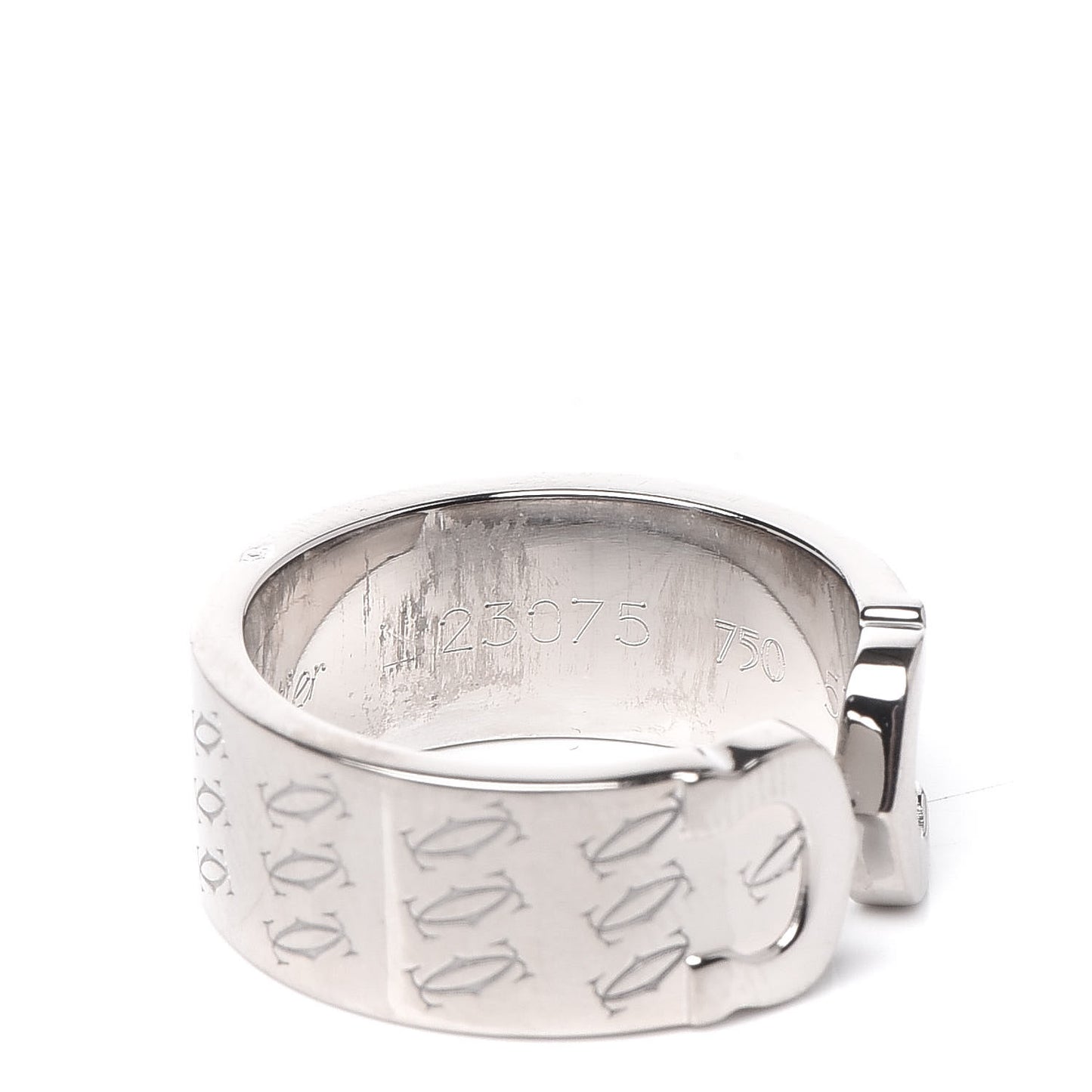 18K White Gold C De Christmas Ring 53 6.25