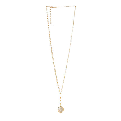 Foundrae 18K Yellow Gold Diamond Medium Resilience Medallion Belcher Chain Necklace 3 of 6